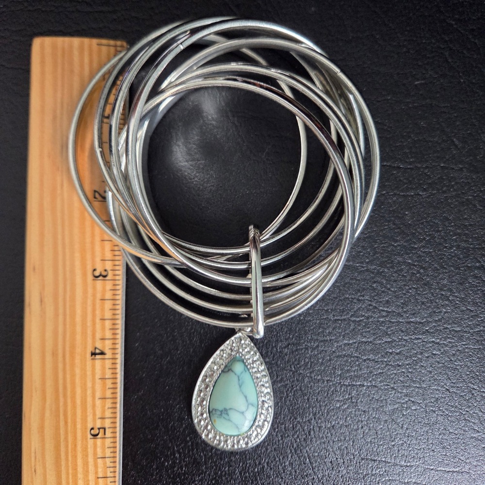 Samantha Wills Bohemian Bardot Turquoise Teardrop Ring Bangle Set Silver Pave - Picture 9 of 15